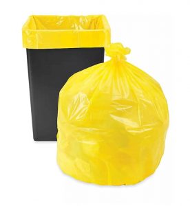 فروش عمده نایلون زباله زرد استاندارد .کیلویی 28000 تومان.حداقل سفارش 500 کیلو .